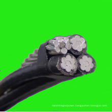 High Quality Low Voltage Aerial Twisted ABC Cable PE/PVC/XLPE Insulated Aerial Bunched Cable Quadruplex